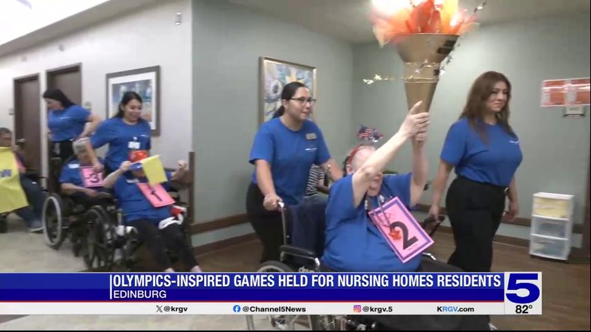 Olympics-inspired games held for Edinburg nursing home residents