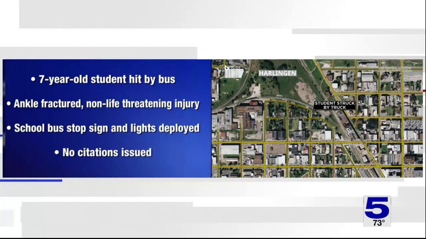 Harlingen CISD student struck by car while exiting school bus, district says