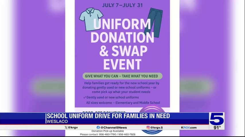 Weslaco Chamber of Commerce holding donation drive for school uniforms