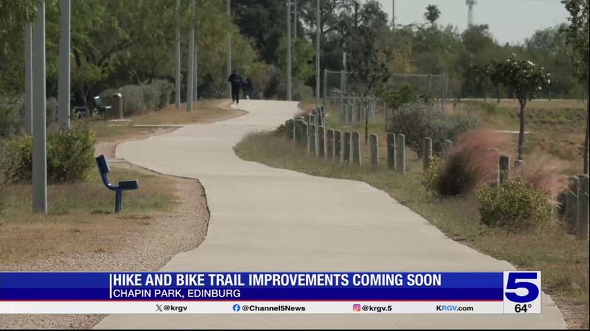 Edinburg crews working on improvements to Chapin Hike and Bike Trail