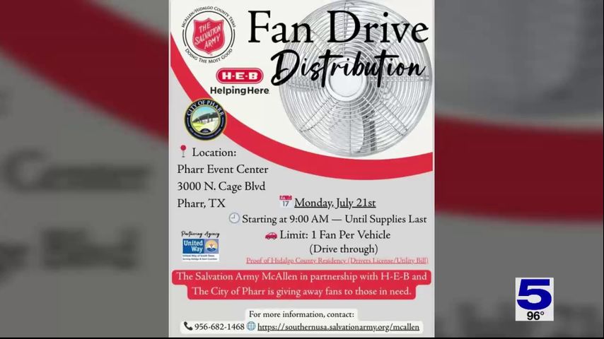 City of Pharr to distribute fans to Hidalgo County residents