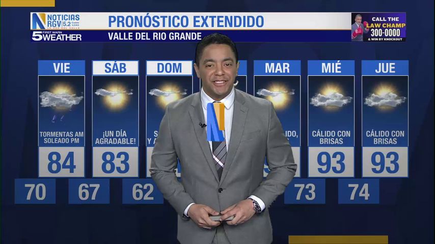 Advertencia de tormenta eléctrica severa vigente en los condados Hidalgo y Starr