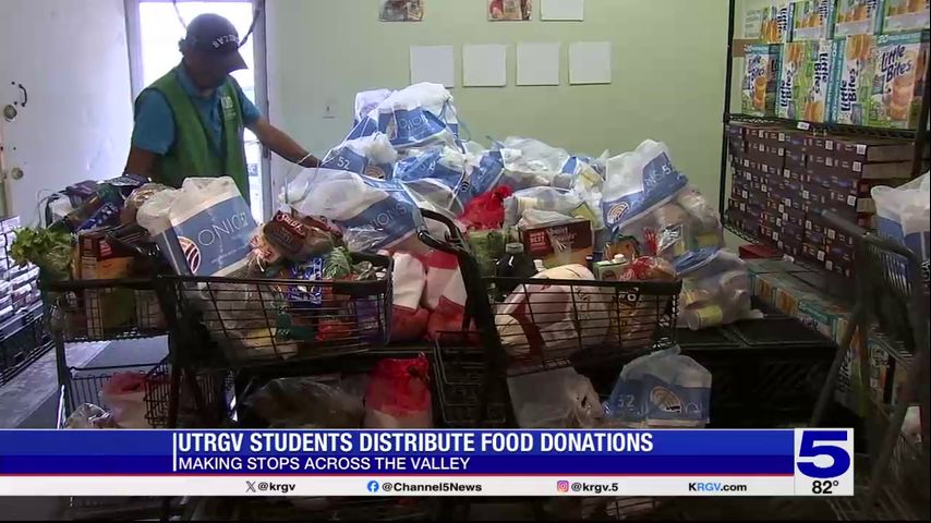 UTRGV student organization delivering food donations to 1,100 families