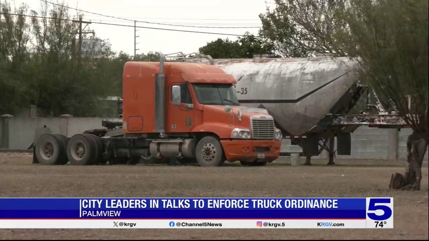 Palmview discussing ordinance banning trucks near residential neighborhoods