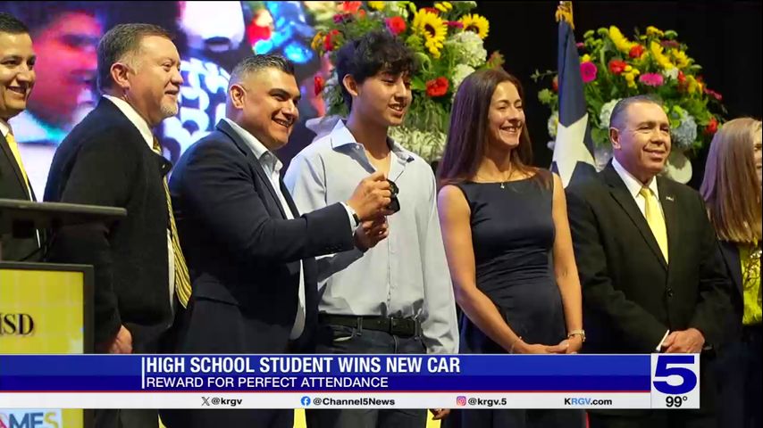 McAllen ISD, Sames McAllen Ford award free car to high school student with perfect attendance
