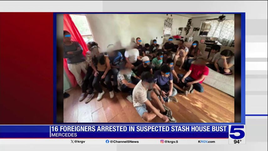 16 arrests made following discovery of suspected stash house in Mercedes