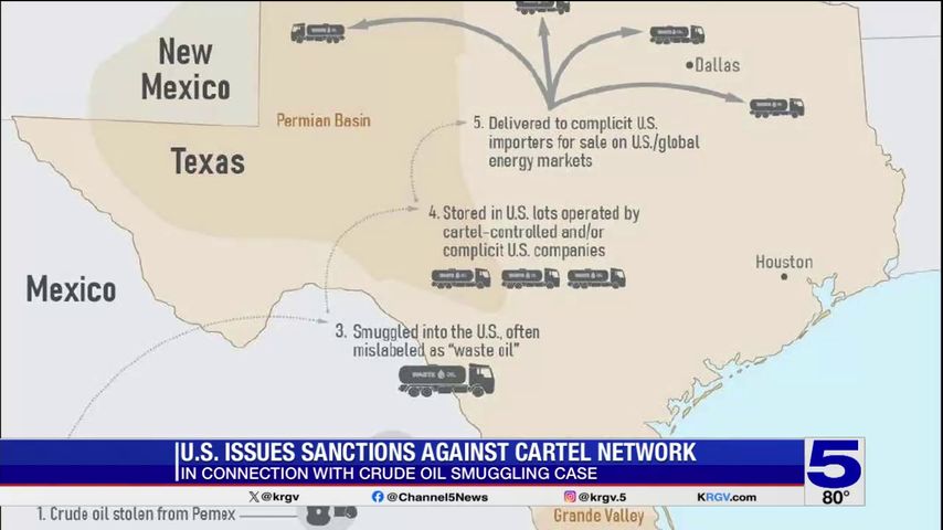 Federal sanctions imposed on Mexican cartel linked to a drug trafficking and fuel-theft network