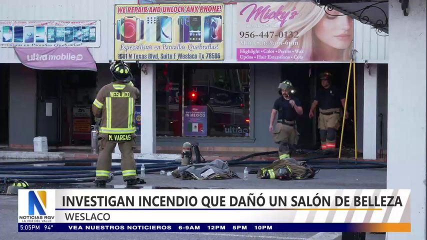 Salón de belleza en Weslaco afectado tras incendio en la plaza comercial