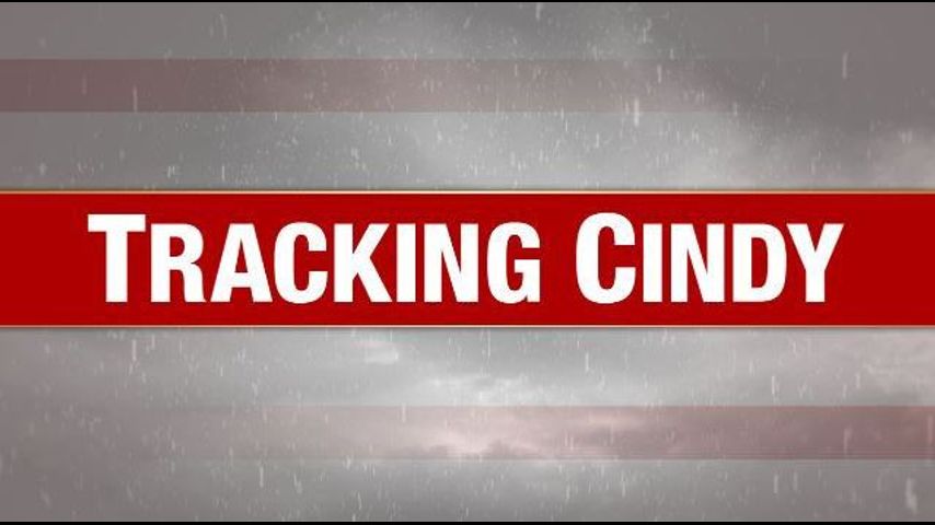 Cindy, now a tropical depression, moving inland