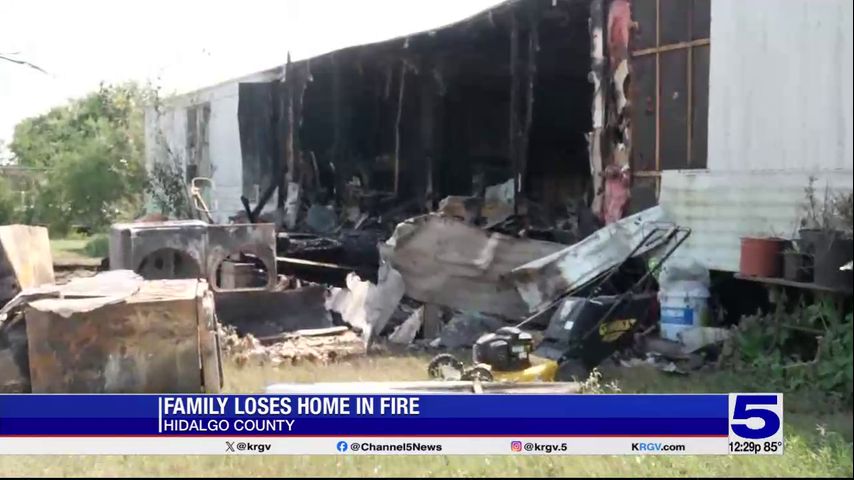 4 children hospitalized following mobile home fire in Hidalgo County