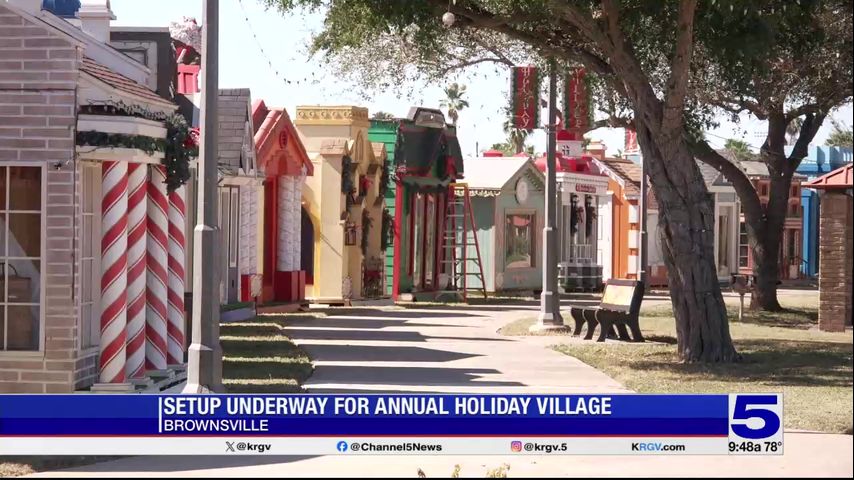 Setup underway for Brownsville's annual Holiday Village