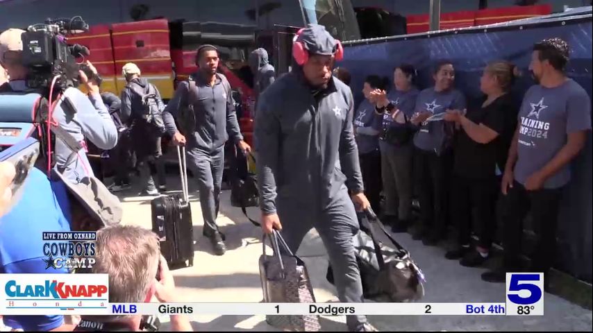 Dallas Cowboys arrive in Oxnard for training camp