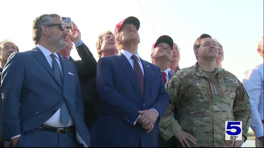 President-elect Donald Trump arrives at Brownsville airport for SpaceX launch