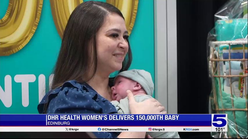 DHR Health Women's hospital celebrates 150,000th delivery