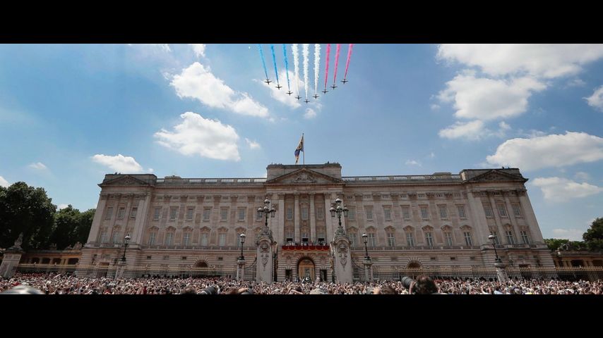 'Trooping the color' in London for queen's official birthday