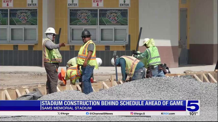 Construction at Sams Memorial Stadium in Brownsville delayed ahead of first football game