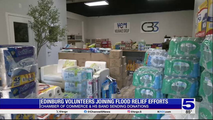 Volunteers in Edinburg donate to Kerr County Flood Relief Drive