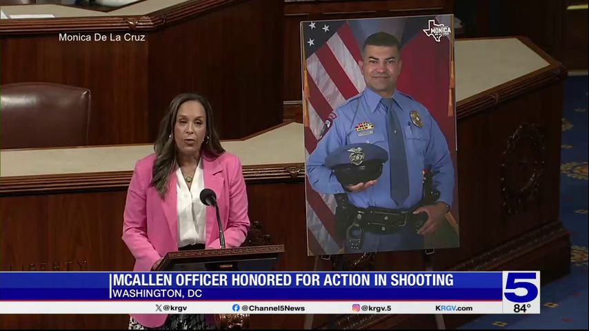 Congresswoman honors McAllen officer wounded in shooting at Border Patrol annex