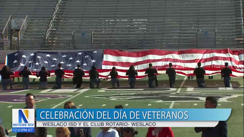 Familias de Weslaco reciben honores por el 'Día de Celebración de Veteranos'