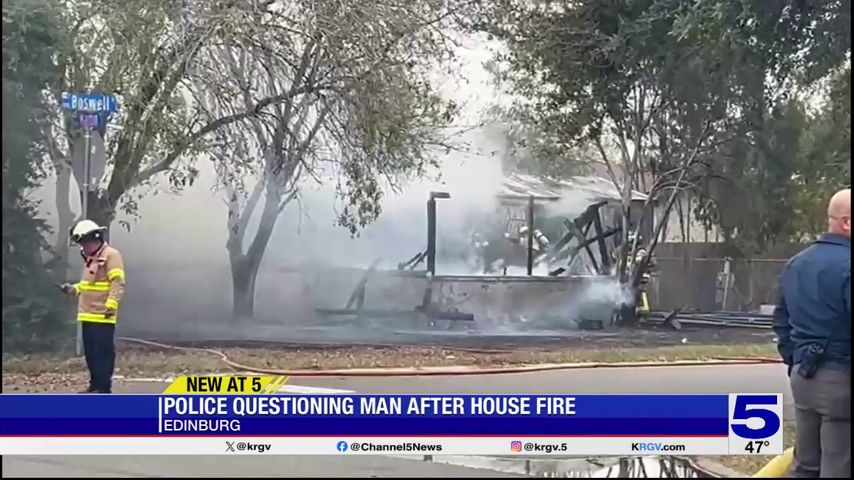 1 man detained in connection with Edinburg mobile home fire