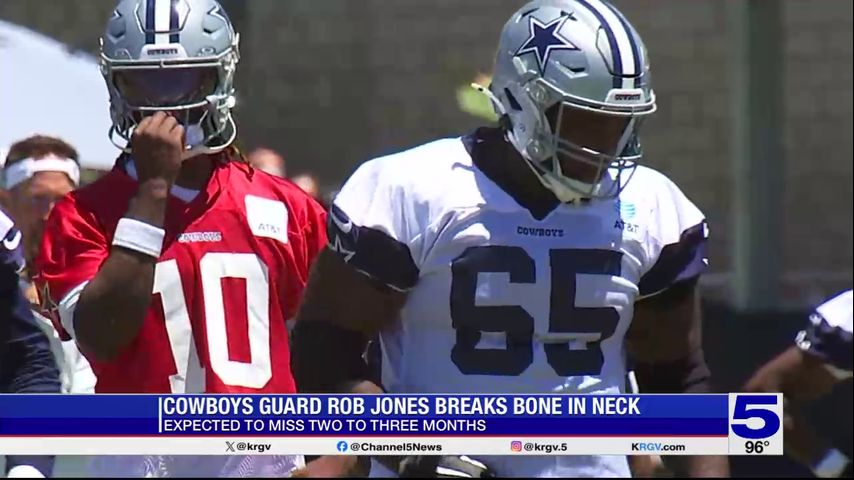 Cowboys guard Rob Jones breaks bone in neck, expected to miss 2-3 months