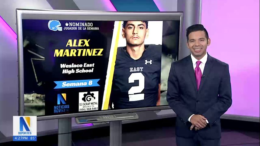 Jugador de la semana: Alex Martínez de Weslaco East es el ganador de la semana 8 de futbol americano escolar