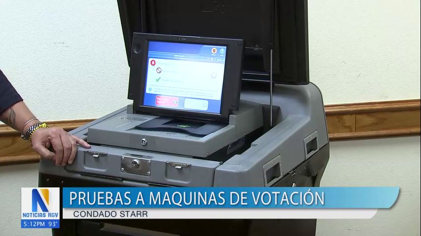 Condado Starr realiza pruebas a máquinas de votación