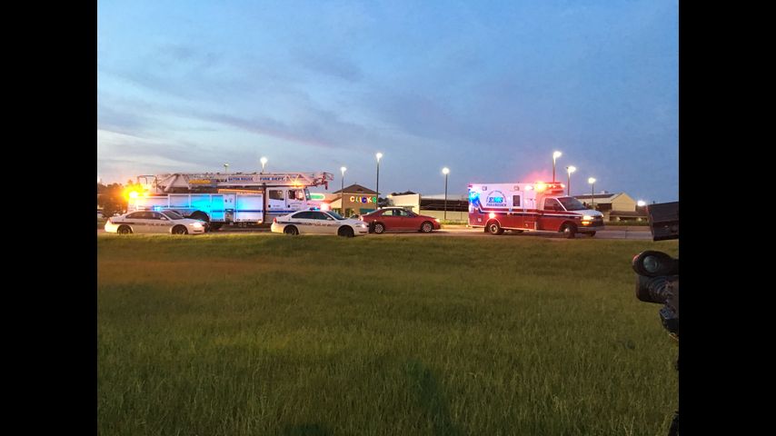 Car overturned near College Drive exit of I-10 west