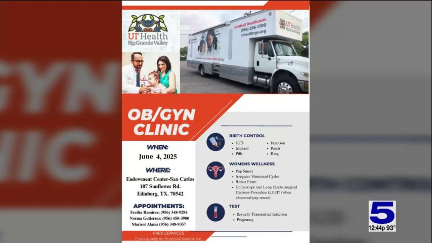 UT Health RGV to hold mobile OB/GYN clinic in Edinburg