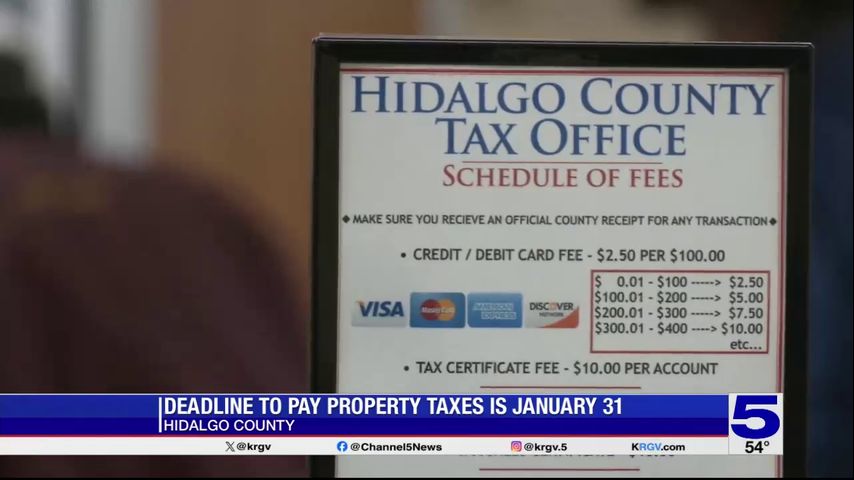 Deadline to pay property taxes in Hidalgo County approaching