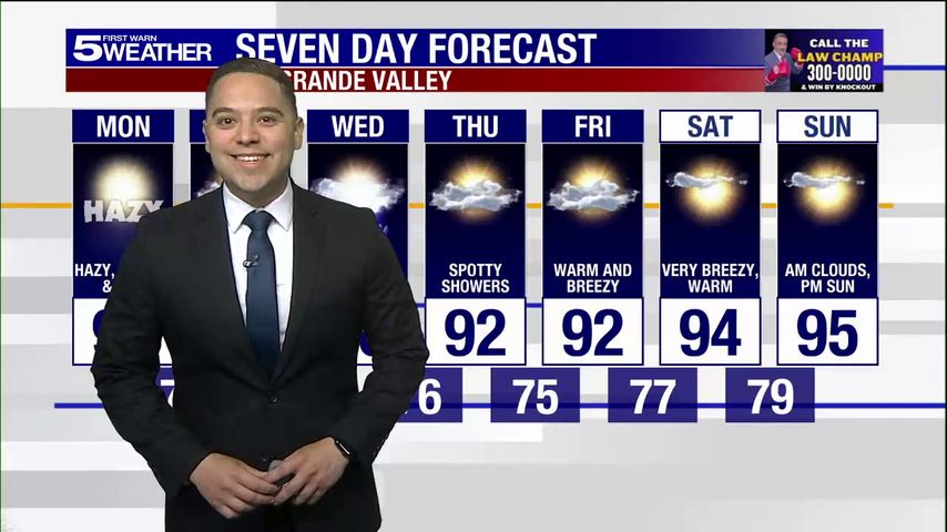 Monday, May 19, 2025: Hazy, breezy and hot with highs in the 90s