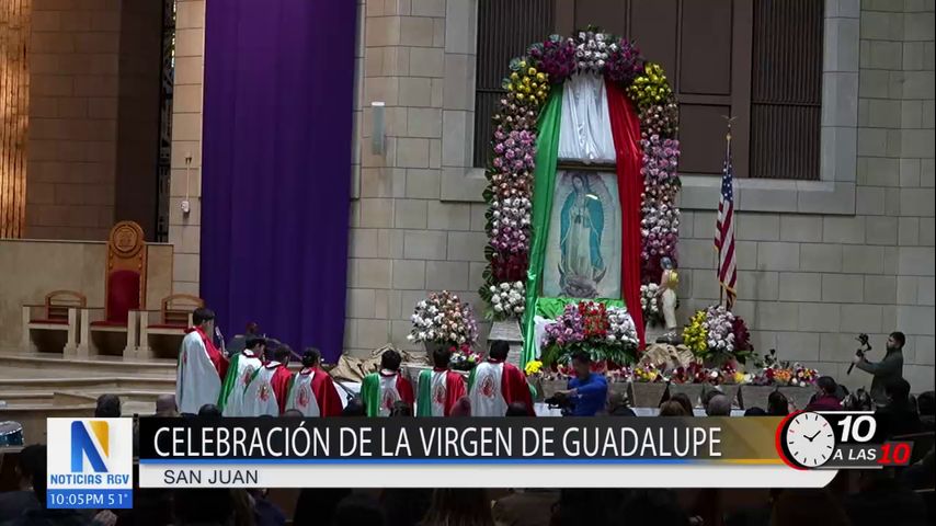 San Juan realiza misa en celebración de la virgen de Guadalupe