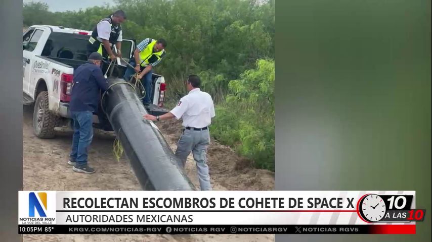 Autoridades mexicanas recolectan escombros de nave de SpaceX
