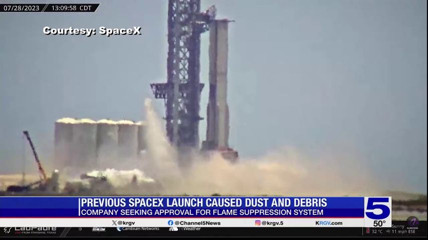 SpaceX seeking approval for flame suppression system