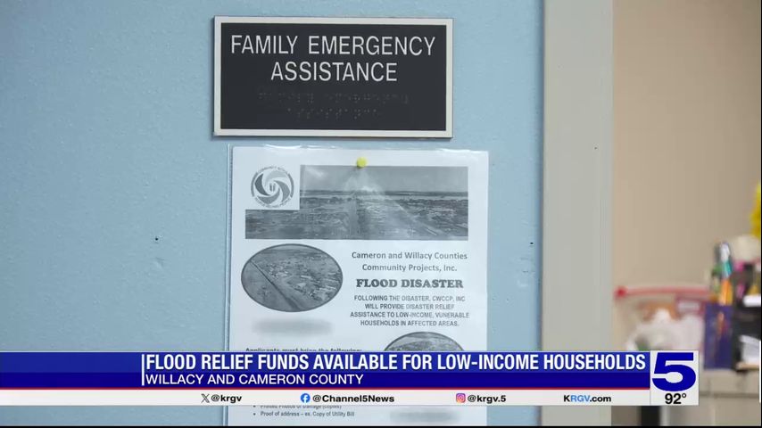 Flood relief funds available for low-income households in Cameron and Willacy counties