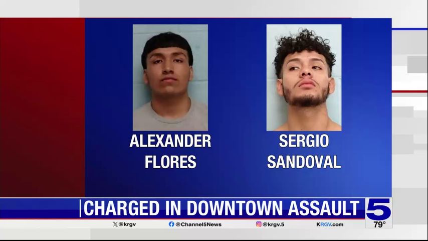 Two teens charged following assault of police officer in downtown McAllen