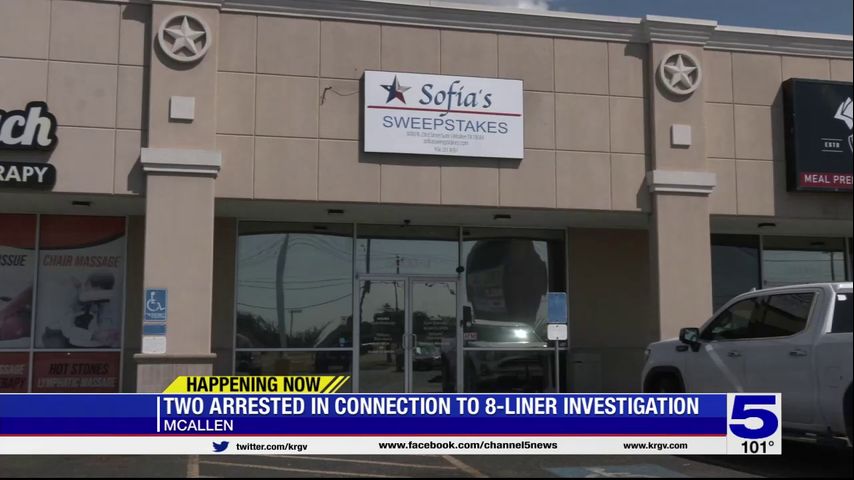 Two people taken into custody in relation to an ongoing eight-liner investigation at a business enterprise in McAllen