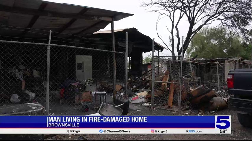 ‘I don’t have anywhere else to live:’ Brownsville man continues staying in home destroyed by fire
