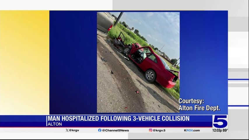 Man freed from vehicle following crash near Alton