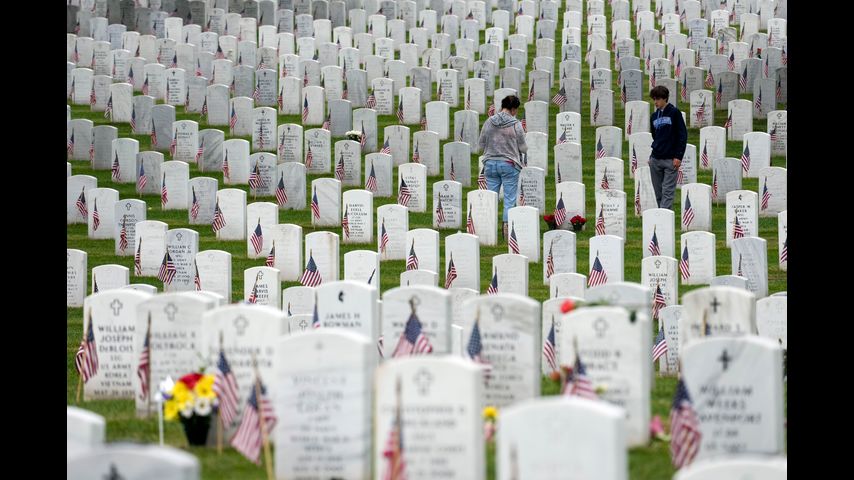 Biden on Memorial Day lauds generations of fallen US troops who 'dared all and gave all'