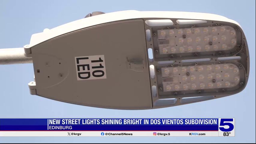 New street lights shine bright in Edinburg subdivision