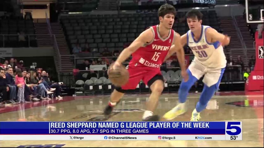 Reed Sheppard named G League Player of the Week