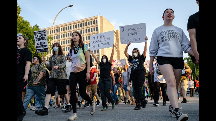 Protests over immigration raids are popping up across the US with more planned