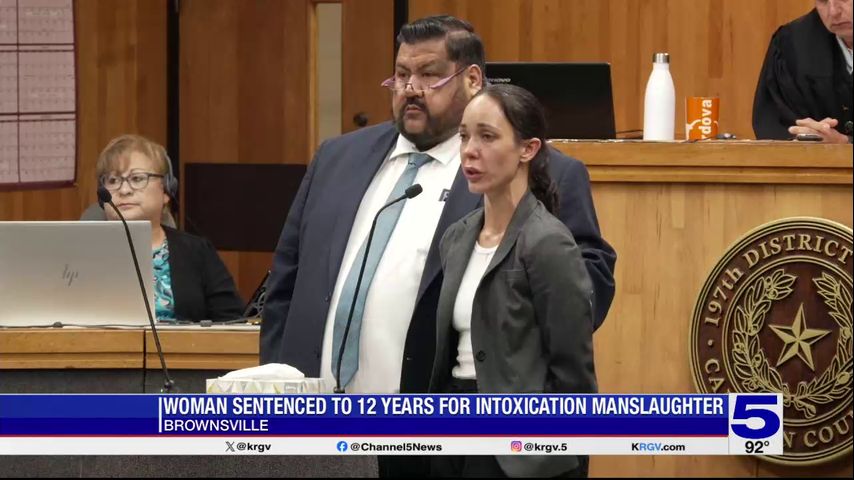 Woman sentenced to 12 years in connection with deadly Cameron County crash