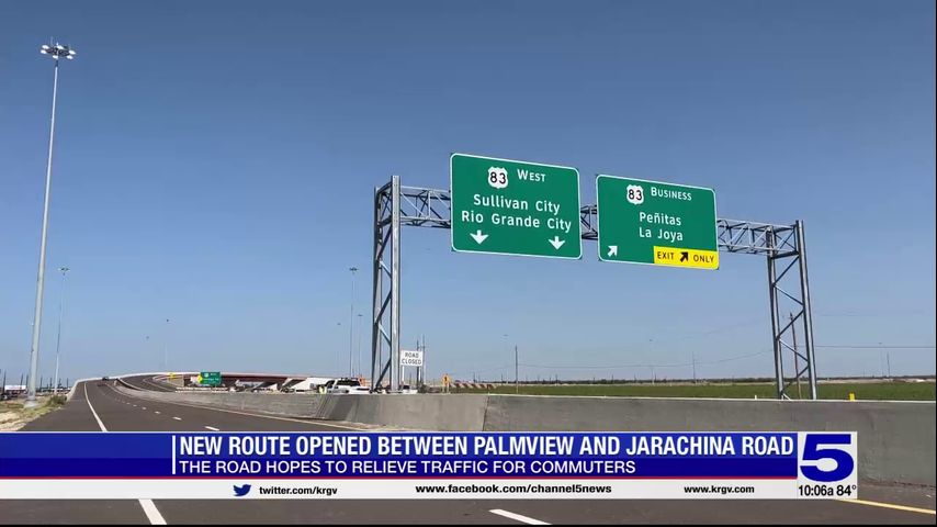 TxDOT opens portion of U.S. 83 Relief Route in western Hidalgo County