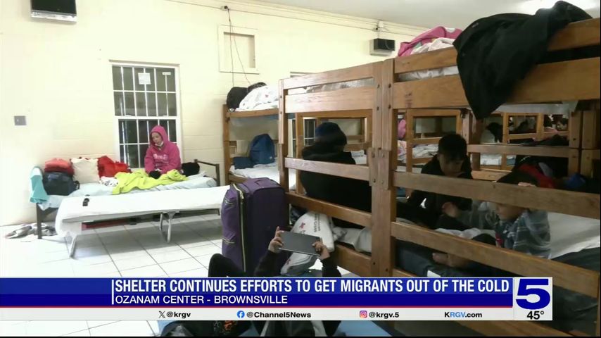 Cold weather making migrants stay longer at Brownsville shelter