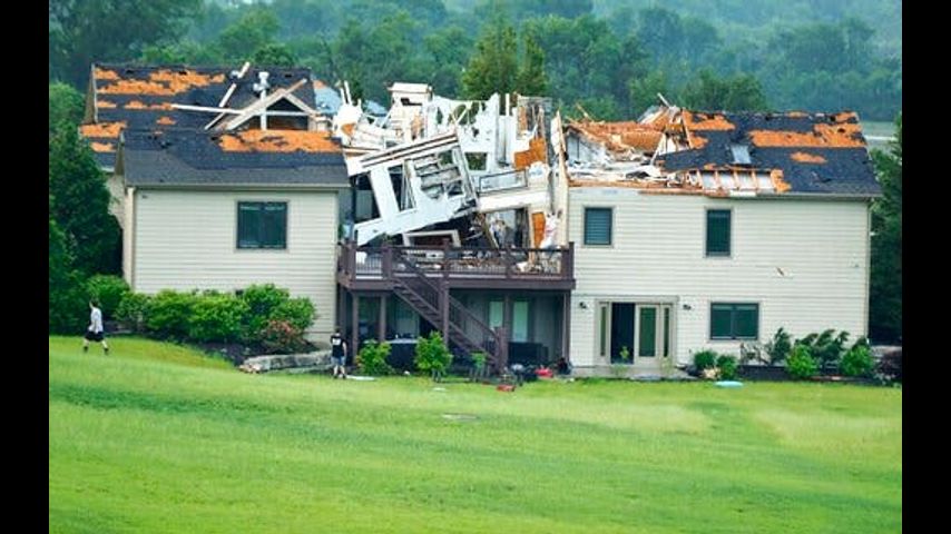 The Latest: Tornado seriously injures 3 people in Kansas