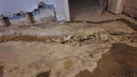 Contractor leaves trench through kitchen, refund requested
