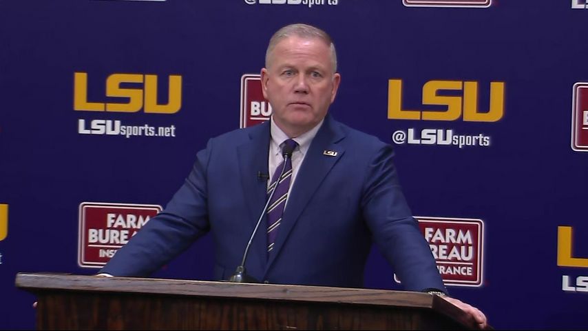 WATCH: Brian Kelly makes first appearance as LSU football coach