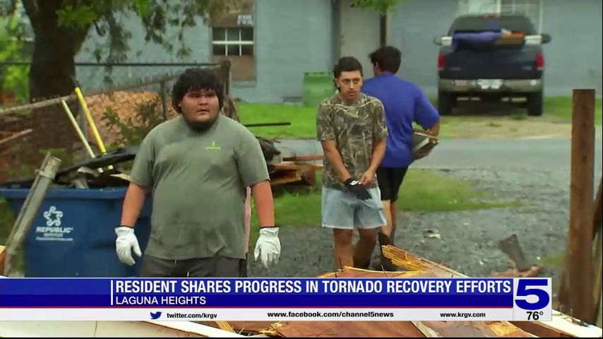 Laguna Heights resident shares progress in tornado recovery efforts